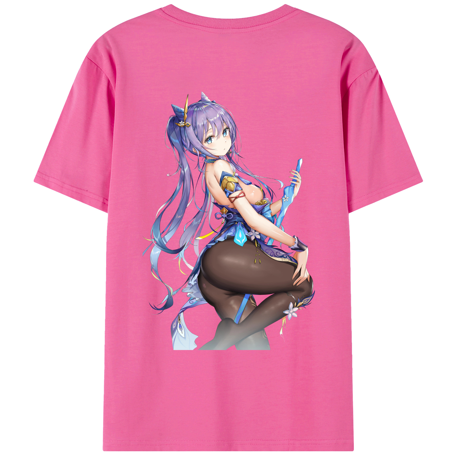 げんし神 刻晴 こくせい genshin Kokusei レディース半袖Tシャツ(バックプリント)